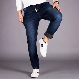Jeans voor heren Klassiek ontwerp heren stretch denim elastische taille spandex broek plus maat 5XL 6XL 48 Regualr Fit242V