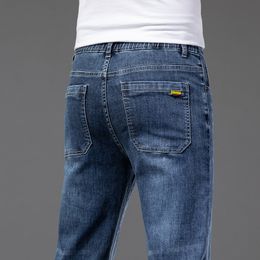 Jeans para hombres Clásicos de alta calidad para hombres finos primavera verano elástico suelto pantalones casuales masculinos slim fit talla grande pantalones de mezclilla 220923