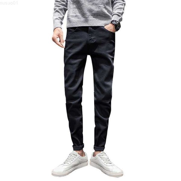 Jeans pour hommes Classic men Jean Homme Pantalones Hombre Men Soft black pants Masculino Denim Overalls Mens Pants jeans taille plus 211009 L230726