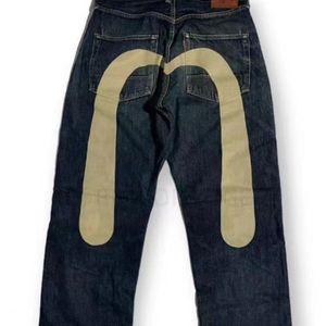 Jean classique niche ins imprimé pour hommes et femmes, ample, tendance, pantalon droit décontracté