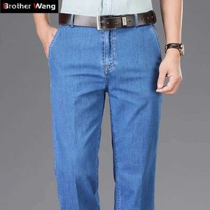 Jeans masculin classique style été nouvel homme rangement jeans mince jeans bilans occasionnel pantalon de marque masculine bluewx