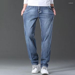 Jeans pour hommes Style classique Vintage bleu Stretch 2023 automne coupe régulière coton Denim pantalon homme marque pantalon gris