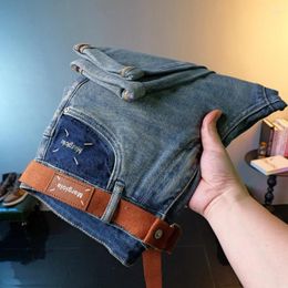 Jeans pour hommes, Patch en tissu, ample, sarouel de rue, décontracté, tendance, droit, Design de mode chinois