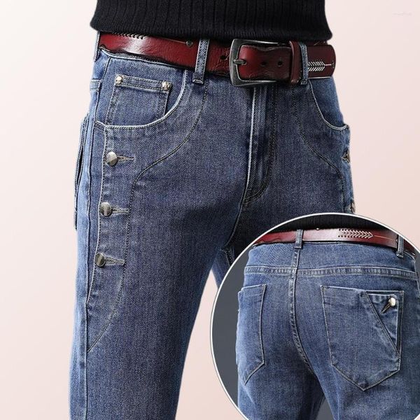 Jeans masculinos cómodos y elegantes estiramientos delgados: los pantalones imprescindibles para cualquier chico de moda