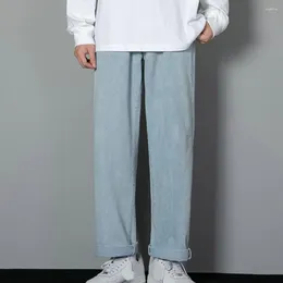 Herenjeans Comfortabele herenbroek Retro streetwear Wijde pijpen met kruis Zachte ademende stof Losse pasvorm Knop voor A