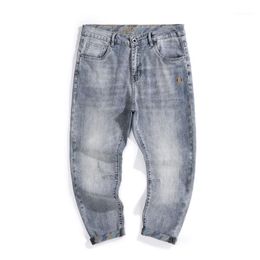 Heren jeans Caped Broek 2022 Zomer voor Heren Harem Broek Lichtblauw Stretch Groot Been Kleding