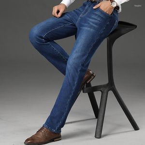 Jeans Homme Coton Pantalon Denim Homme Marque Vêtements Classiques Salopette Pantalon Droit Pour Homme Noir