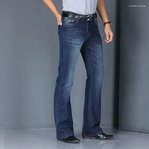 Jeans pour hommes Denim Flared Hommes Boot Cut Pantalon Confortable Légèrement Slim Classique Lâche Casual Bleu Noir Pantalon Pour Homme Bootcut