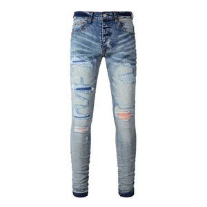 Jeans pour hommes en jean denim pour femme haute taille skinny Designer hommes anti-slim fit trou décontracté léger homme gris foncé pantalon de la rue