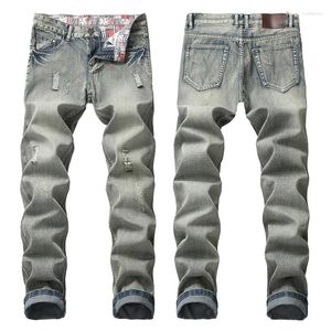 Jeans pour hommes Denim MenStraight Pants Taille haute Casual Simple Pantalon Trendy Plus Size