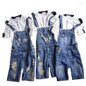 Jeans pour hommes Denim Salopettes Shorts Pantalons Mode Ripped Bib Jean Short Homme Slim Fit Jumpsuit Taille S-5XL