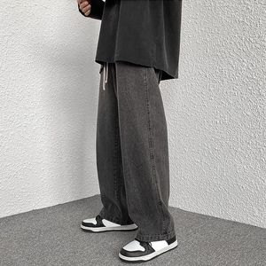 Pantalones de mezclilla de jeans para hombres Fashion Big Loose Relajado Fit Labilla anchada de la marca Masculina Ropa de marca y2k japonesa