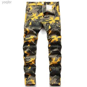 Conception de jeans masculin Camouflage de haute qualité Jeans en denim pour hommes à la mode et à la taille plus cool usure de fête de fête de lavage marque à la mode pantl244