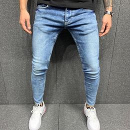 Men s Jeans Design Spring Summer Autumn Pantalon Homme Plus Size 40 Light Blue Ripped Men 230711