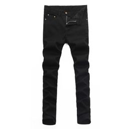 Jeans pour hommes designer 2021 noir automne et hiver stretch hommes petit jean droit marque de mode petite abeille pantalon PLR6