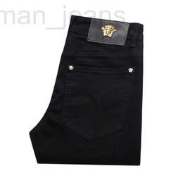 Jeans pour hommes designer 2021 hiver nouveau noir Midu hommes coupe slim, petits pieds, micro élastique loisirs mode jeans ZV4N