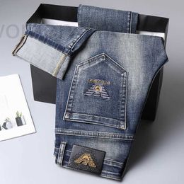 Jeans pour hommes designer 2022 automne et hiver nouveaux jeans pour hommes pantalons décontractés d'affaires élastique petit tube droit 80DV