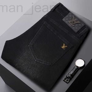 Jeans pour hommes designer 2022 automne/hiver nouvelle marque Slim Fit élastique petite jambe droite noir mode pantalon 3RKI