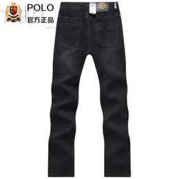 Diseñador de pantalones vaqueros para hombre 2022 Otoño/Invierno Simple recto negro gris medio jóvenes pantalones gruesos Micro estiramiento Z237