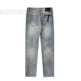 Herenjeans designer 2023 Designer herenjeans Mode botas vaqueros luxe slanke elastische bloem merk zakelijke broek lange klassieke stijl 8R1B