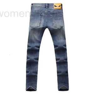 Jeans pour hommes Designer 2023 Designer Dates Hommes Jean Distressed Ripped Biker Slim Fit Moto Bikers Denim Hommes Mode Mans Pantalon Noir 9RCZ