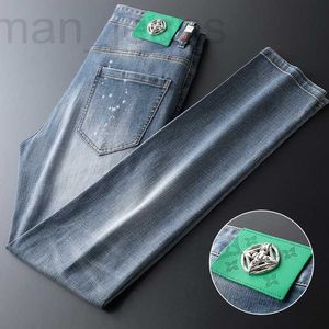 Designer de jeans pour hommes 2023 Nouveau haut de gamme Slim Fit Harun Pantalon élastique Tube droit Croissance polyvalente 9VIK