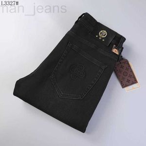 Herenjeans designer 2023 Zomer Nieuw merk High-end Koreaanse versie Slim Fit Elastisch Strijkvrij Rimpelbestendig Mode Trendy broek BRLF