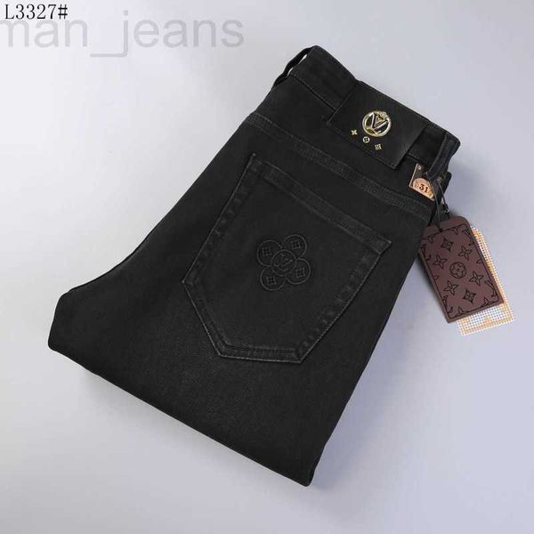Designer de jeans pour hommes 2023 été nouvelle marque haut de gamme version coréenne Slim Fit élastique non repassage résistant aux rides mode pantalon à la mode BRLF
