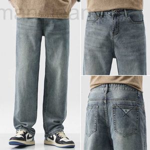 Diseñador de jeans para hombres 2023 Pantalones de verano Fat Plus Denim Tubo recto suelto Thin High Street Trendy Brand Long LDQ0