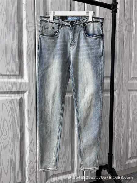 Jeans pour hommes Designer 2023SS Printemps / Été Nouveau produit Pull Mode Homme Slim Fit Wash Jeans Pantalon léger 20LA