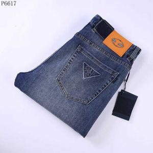 Heren jeans ontwerper 2024 Casual broek luxe merk High Street rechte Jean Mens Blue Washed Big Hole Zipper Biker Black Pant 29-40 #018 6666