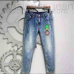 Heren jeans ontwerper 2024 Elastische, zachte, comfortabele bijgesneden broek medium dun materiaal 0o22 9e11