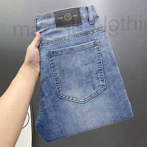 Jeans pour hommes Designer 2024 Nouveau printemps Relar Coupe droite Lavage à l'eau Micro Élastique Haut de gamme BWL2 K0YB