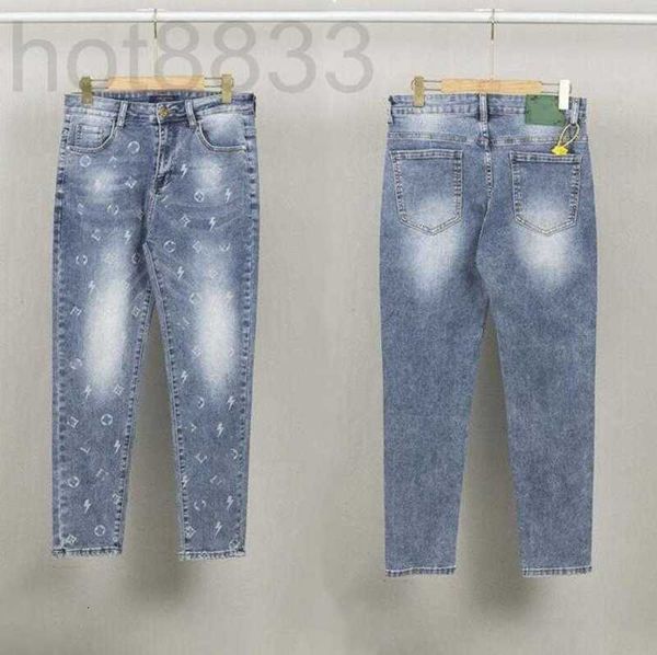 Jeans pour hommes Designer 23ss New High Street Fashion Brand Men Ripped Biker Slim Fit Moto Denim Jean BLFX