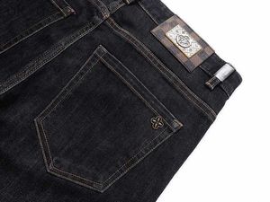 Heren jeans ontwerper 24 lente/zomer nieuw borduurwerk high -end grote koe slanke fit rechte mouw elastische lange broek bedrukt