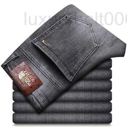 Jeans pour hommes Designer Automne et Hiver Haut de gamme Jeunesse Coton Polyvalent Petits Pieds Pantalons longs IBZU