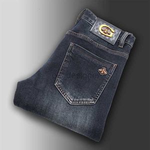 Designer de jeans masculin automne et hiver pour hommes de mode Slim Fit Little Hardware Decoration Business Micro Elastic Micro Elastic épais petit jean droit