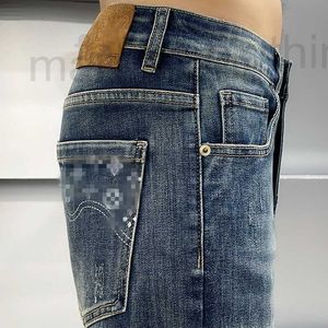 Jeans pour hommes Designer Automne et hiver Mens Coton Printemps Édition coréenne Slim Fit Noir Haut de gamme Pantalon bleu européen NQ4R ZRXT
