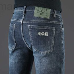 Designer de jeans pour hommes automne et hiver New Mid rise Small Straight Fashion Stretch Casual Pants Men RS84