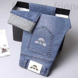 Designer de jeans masculin Big Brand Brand Jeans, Men's Autumn Thin, Loose, Ligne droite bleu clair, pantalon long décontracté d'âge moyen Zusl