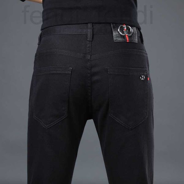 Jeans pour hommes Designer Black Light Luxe Cow Goods Original Printemps et Automne Style Première Ligne ZEUV