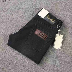 Jeans pour hommes Designer Jeans de marque Salopette élastique pour hommes d'affaires lavé style de broderie classique mince haut de gamme tissu résistant à l'usure décontracté JDVB