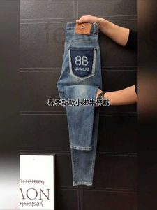 Jeans voor heren Designer gloednieuw Letter Slim Fit met rechte pijpen 2024 Modieus Europees Veelzijdige elastische casual broek 1159 YMX7