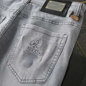 Pantalon décontracté de concepteur de jeans masculin imprimé en métal de luxe Wasée à la mode à glissière droite Contrôle d'accès à un pantalon de survêtement