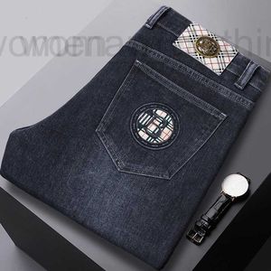 Heren jeans designer designer designer 2023 herfst/winter dik slanke rechte rechtstreekse mid taille casual zakelijke bevrijding elastische 3QH5 9IL7
