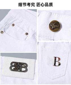 Jeans pour hommes designer Designer 2023 printemps et été jeans pour hommes luxe léger version coréenne mince élastique mince coton pur pantalon blanc PZBN 1DAP