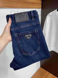 Jeans pour hommes Designer Designer Highend Brand Jeans pour hommes Simple Design de couleur unie Pantalon décontracté bleu confortable Luxe N3OZ SAPX FWVO