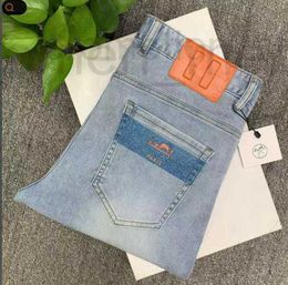 Herenjeans Designer designer jeans voor heren Lente nieuwe heren kleine rechte buis slim fit elastische veelzijdige jeugd Koreaanse modebroek Aziatische maat 28-42 EYGE