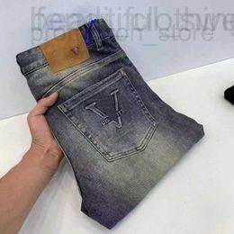 Jeans pour hommes Designer Designer luxe violet jeans marque mode hommes en détresse déchiré motards femmes denim cargo hommes pantalons noirs très bon GJ7X R3PI