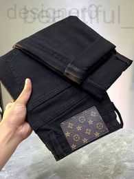 Jeans pour hommes Designer Designer Pur Coton Noir Automne 2022 Slim Fit Pieds Élastique Haut De Gamme Européen Petit Pantalon Droit Spoh BN4R